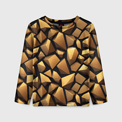 Лонгслив детский Каменные соты, цвет: 3D-принт