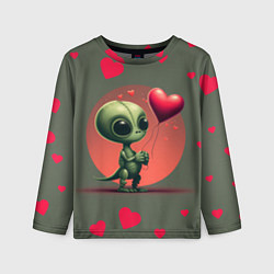 Лонгслив детский Влюбленный инопланетянин, цвет: 3D-принт