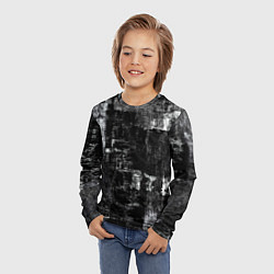 Лонгслив детский Абстракт чёрного и белого, цвет: 3D-принт — фото 2