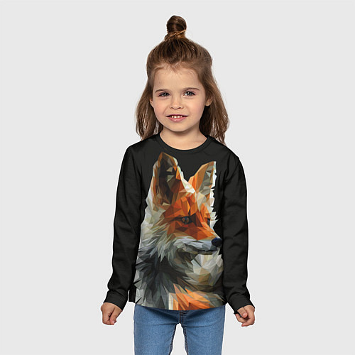 Детский лонгслив Шикарная лиса / 3D-принт – фото 5