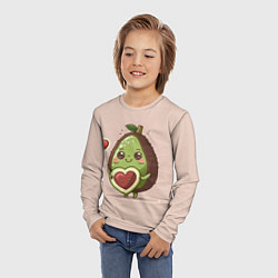 Лонгслив детский Влюбленный авокадо - парные, цвет: 3D-принт — фото 2