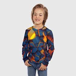 Лонгслив детский Плитки со свечением, цвет: 3D-принт — фото 2