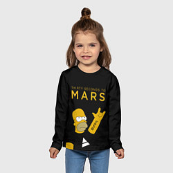 Лонгслив детский 30 Seconds to Mars Гомер Симпсон рокер, цвет: 3D-принт — фото 2