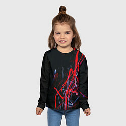 Лонгслив детский Дым искры цветные, цвет: 3D-принт — фото 2