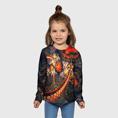 Детский лонгслив Fractal illusion / 3D-принт – фото 5