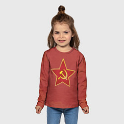 Лонгслив детский Советская звезда, цвет: 3D-принт — фото 2