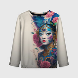 Лонгслив детский Japan girl - tattoo - art, цвет: 3D-принт