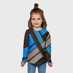 Лонгслив детский Геометрия линии спорт, цвет: 3D-принт — фото 2