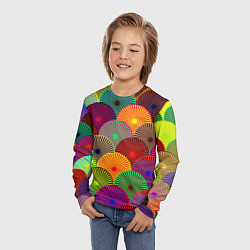 Лонгслив детский Multicolored circles, цвет: 3D-принт — фото 2