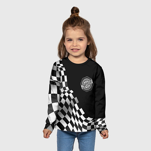 Детский лонгслив Chrysler racing flag / 3D-принт – фото 5
