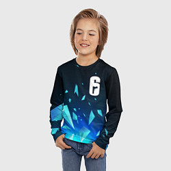 Лонгслив детский Rainbow Six взрыв частиц, цвет: 3D-принт — фото 2