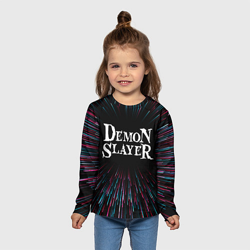 Детский лонгслив Demon Slayer infinity / 3D-принт – фото 5