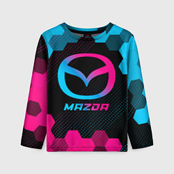 Лонгслив детский Mazda - neon gradient, цвет: 3D-принт