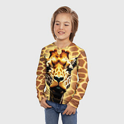 Лонгслив детский Жирафа, цвет: 3D-принт — фото 2