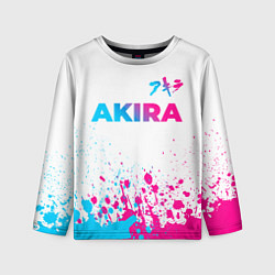 Детский лонгслив Akira neon gradient style: символ сверху