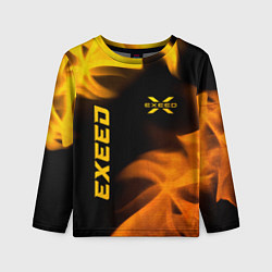 Лонгслив детский Exeed - gold gradient: надпись, символ, цвет: 3D-принт