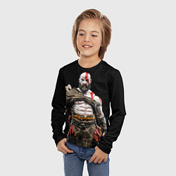 Лонгслив детский Боевой Кратос, цвет: 3D-принт — фото 2