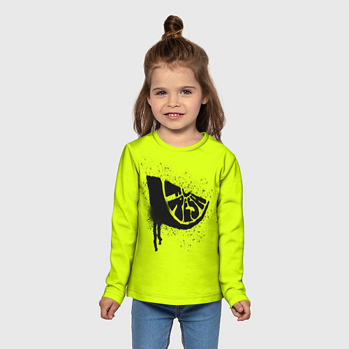 Детский лонгслив Fresh lime / 3D-принт – фото 5