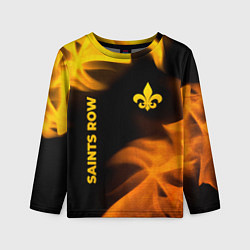 Лонгслив детский Saints Row - gold gradient: надпись, символ, цвет: 3D-принт