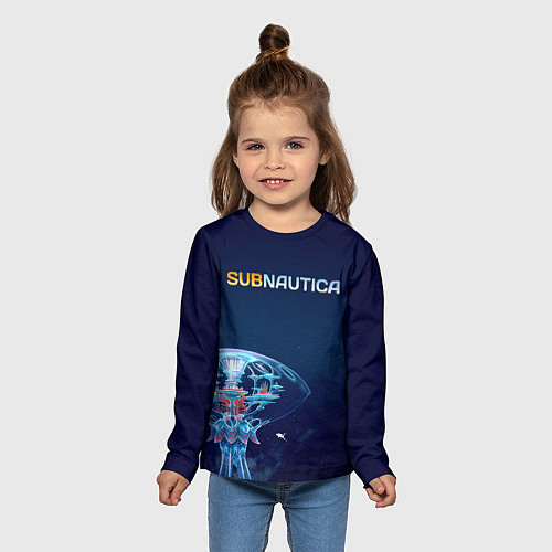 Детский лонгслив Subnautica подводный город / 3D-принт – фото 5