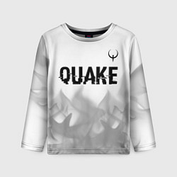 Лонгслив детский Quake glitch на светлом фоне: символ сверху, цвет: 3D-принт