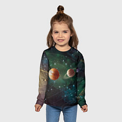 Лонгслив детский Планетная система, цвет: 3D-принт — фото 2