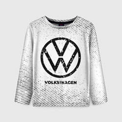 Лонгслив детский Volkswagen с потертостями на светлом фоне, цвет: 3D-принт