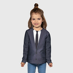 Лонгслив детский Деловой пиджак с рубашкой, цвет: 3D-принт — фото 2