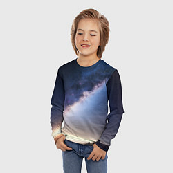 Лонгслив детский Звёздное небо и горы, цвет: 3D-принт — фото 2