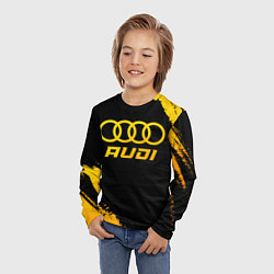Лонгслив детский Audi - gold gradient, цвет: 3D-принт — фото 2