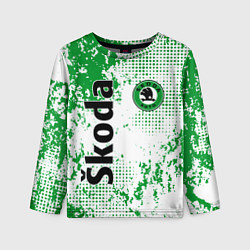 Лонгслив детский Skoda auto logo, цвет: 3D-принт