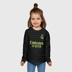 Лонгслив детский Лука Модрич Реал Мадрид форма 2223 третья, цвет: 3D-принт — фото 2