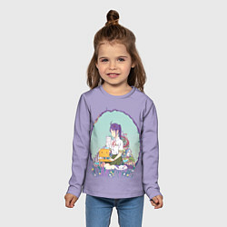 Лонгслив детский Судзумэ закрывающая двери: аниме, цвет: 3D-принт — фото 2