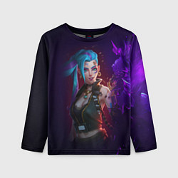 Лонгслив детский Jinx art arcane league of legends, цвет: 3D-принт