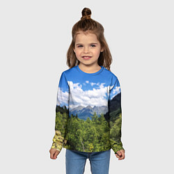 Лонгслив детский Фото гор, цвет: 3D-принт — фото 2