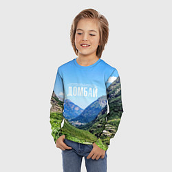 Лонгслив детский Домбай, цвет: 3D-принт — фото 2