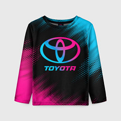 Лонгслив детский Toyota - neon gradient, цвет: 3D-принт