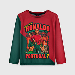 Лонгслив детский Криштиану Роналду сборная Португалии 7, цвет: 3D-принт
