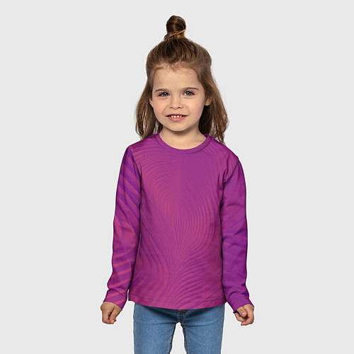 Детский лонгслив Фантазия в пурпурном / 3D-принт – фото 5