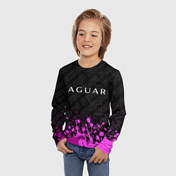 Лонгслив детский Jaguar pro racing: символ сверху, цвет: 3D-принт — фото 2