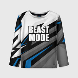 Лонгслив детский Beast mode - blue sport, цвет: 3D-принт