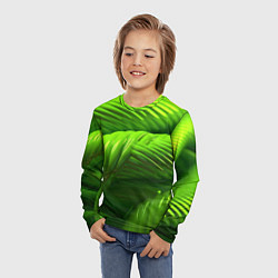 Лонгслив детский Объемный зеленый канат, цвет: 3D-принт — фото 2