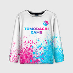 Детский лонгслив Tomodachi Game neon gradient style: символ сверху