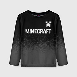 Лонгслив детский Minecraft glitch на темном фоне: символ сверху, цвет: 3D-принт