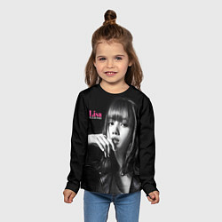 Лонгслив детский Blackpink Lisa in leather jacket, цвет: 3D-принт — фото 2