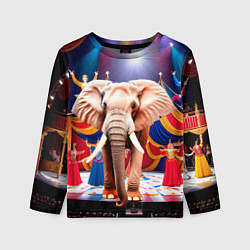 Лонгслив детский Слон с цирке, цвет: 3D-принт