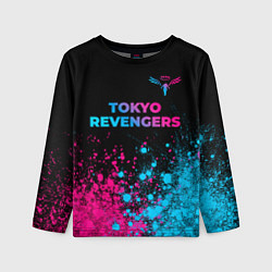 Детский лонгслив Tokyo Revengers - neon gradient: символ сверху