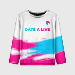 Детский лонгслив Date A Live neon gradient style: символ сверху