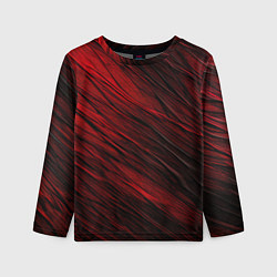 Детский лонгслив Black red texture