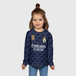 Лонгслив детский Беллингем Реал Мадрид форма 2324 гостевая, цвет: 3D-принт — фото 2